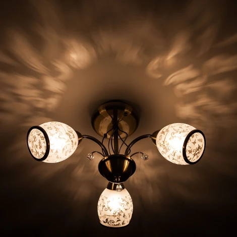 Потолочная люстра Eurosvet 30026 30026/3 античная бронза (220V, лепестки)