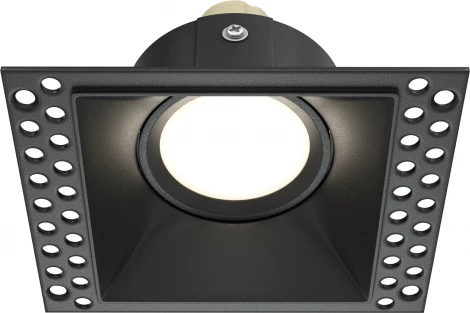 Встраиваемый светильник под гипсокартон Dot GU10 1x50Вт Maytoni Technical DL042-01-SQ-B (220V)