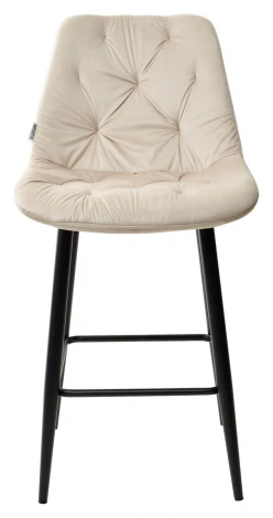 Полубарный стул YAM G062-03 светлый беж, велюр (H=65cm)