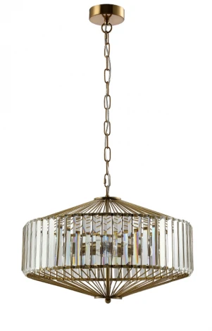Подвесная люстра Crystal Lux Fiesta SP5 BRASS/TRANSPARENTE