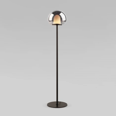 Торшер светодиодный светильник со стеклянным плафоном Eurosvet Twice 90327/1 черный (220V)