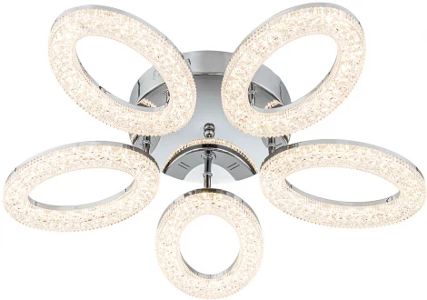 Потолочная люстра Escada Barit 10283/5LED 120Вт, металл/акрил, хром (регулировка яркости, 220V, пульт управления)