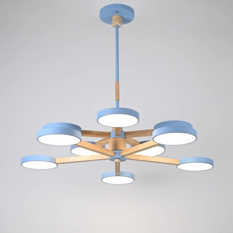 Потолочная люстра на штанге LED TURNA DBL L10 Blue ImperiumLoft Turna-Dbl01 (229091-26, Умный дом, WiFi, голосовое управление)