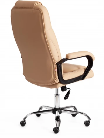 Кресло BERGAMO хром (22) кож/зам, бежевый, 36-34 Tetchair 19366