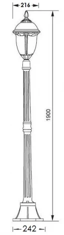 Наземный фонарь Oasis Light St.LOUIS L 89108L Bl мат/тр