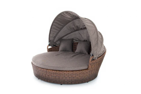 Плетеная кровать круглая, цвет коричневый 4SIS Стильяно YH-L618W brown