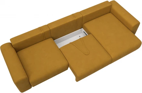 Диван угловой Лига-056 НПБ Лонг угол универсальный Лига Диванов (Велюр) арт.129172