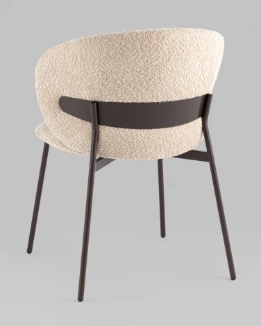 Стул Блейз букле капучино каркас серо-коричневый Stool Group арт.УТ000039642