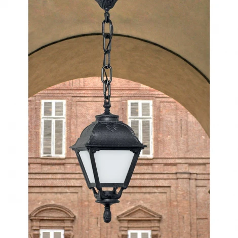 Подвес уличный Fumagalli, 1 плафон, черный с белым