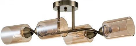 Потолочная люстра на штанге Bungarus 1110/4P Е27*60W Antique bronze (220V)