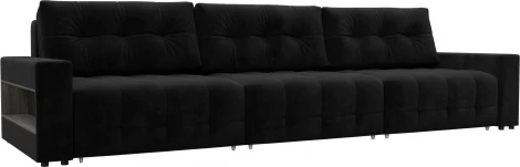 Диван прямой с полками Лига-053 НПБ Лонг Лига Диванов (Велюр) арт.128917