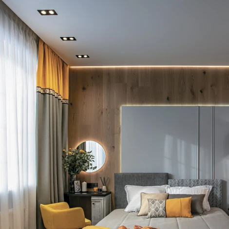 Встраиваемый светильник Atom GU10 2x50Вт Maytoni Technical DL024-2-02B (220V)