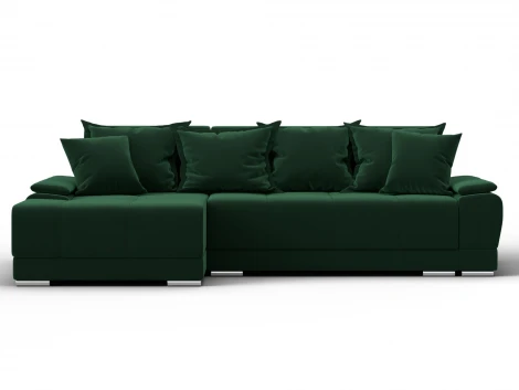 Диван угловой Лига-119 угол левый (ДСП,Брус,Фанера,ЛДС,Велюр/Зеленый) Лига Диванов 137091L