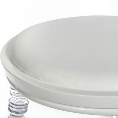 Стул Babel белый с прозрачными ножками