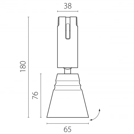 Трековый светильник низковольтный светодиодный 48V 6W черный 4000K Lightstar Due Hermes 210847