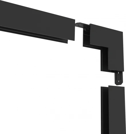 Угловое соединение стена-потолок накладной Smart, черный TR2108-BK Denkirs