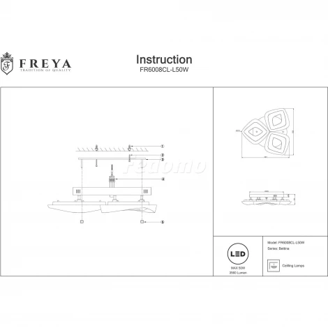 Потолочная люстра Freya Bettina FR6008CL-L50W