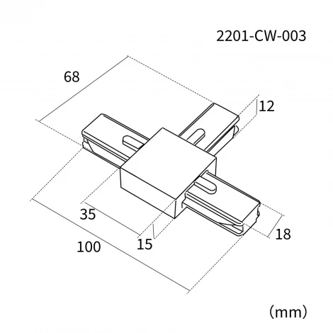 Коннектор Т-образный однофазный Favourite Practica 2201-CW-003