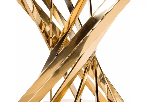 Стол Woodville Twist gold / black 11642