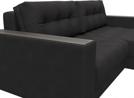 Диван угловой с декором Лига-049 НПБ Лига Диванов (Замша) арт.128478