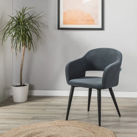 Кресло Oscar Diag grey/черный R-Home арт.410118140h_Diaggrey_черн