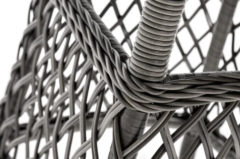 Плетеный круглый стол, диаметр 80 см, цвет графит 4SIS Эспрессо YH-T1661G-2 graphite