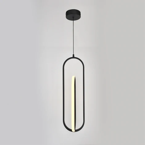 Подвесной светодиодный светильник с таймером Escada Orbital 10255/2LED 25Вт, с ПДУ, металл/силикон, черный (220V, на проводе)