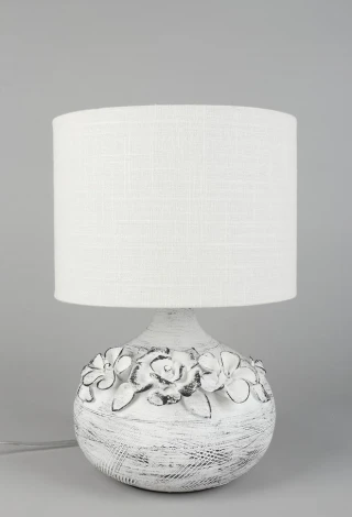 Интерьерная настольная лампа Omnilux Valdieri OML-16504-01 (220V, выключатель, цветы)