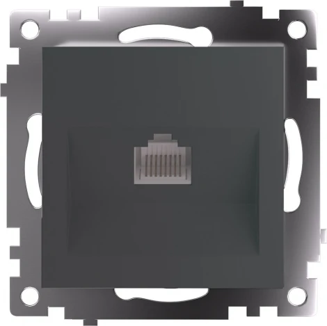 Розетка Ethernet RJ-45 (графит) Stekker Катрин 49418
