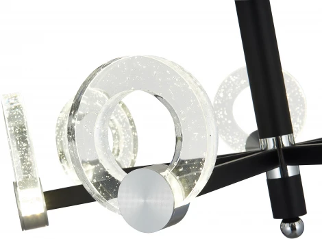 Потолочная люстра на штанге Simple Story 1087 1087-LED28PL (220V, хрусталь, кольцо)