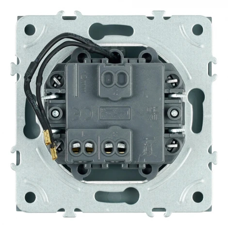 Выключатель одноклавишный с подсветкой (антрацит, soft touch) Stekker Эмили 49915