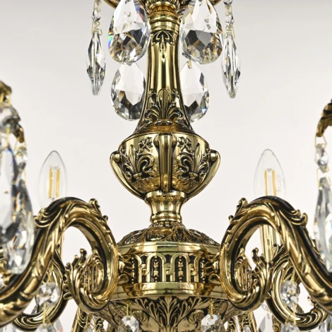 Подвесная люстра Bohemia AL7901 AL79101/6/175 A GB (220V, подвески, на цепи, подсвечник, свеча)