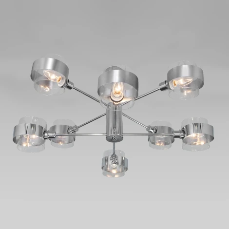 Умная потолочная люстра на штанге Eurosvet Arcada 70127/8 хром (220V)