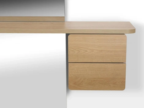 Зеркало Mede с подсветкой ОГОГО (арт.798704), (ЛДСП,Зеркало/Дуб Корбридж)