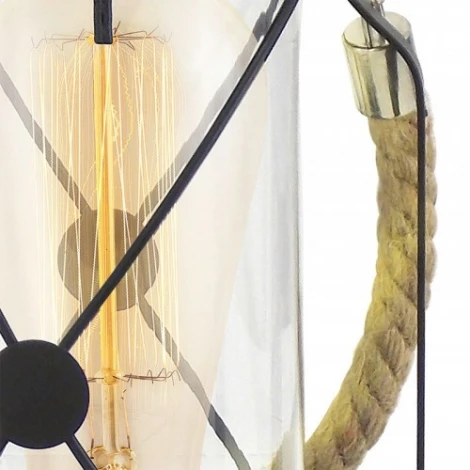 Настольная лампа с выключателем в виде керосиновой лампы Eglo Bradford 49283 (220V, фонарь, под старину, керосиновая лампа)