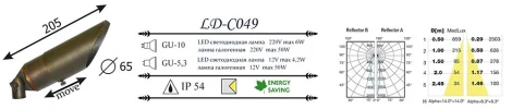 Грунтовый светильник LD-Lighting LD-CO LD-CO49 (220V, IP54)