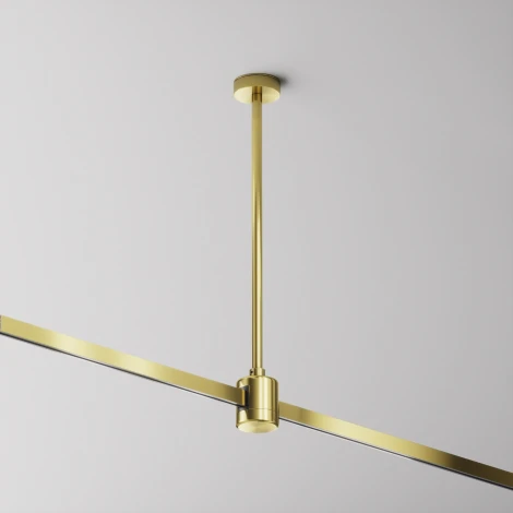 Крепление потолочное Medium 300мм с прямым коннектором питания Flarity латунь Maytoni Accessories for tracks Flarity TRA158С-IPC1-BS (24V)
