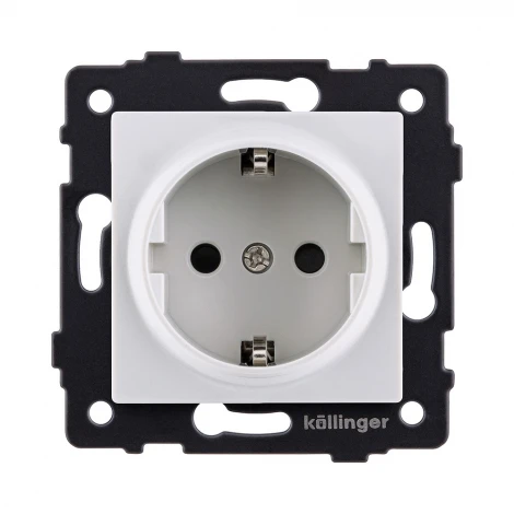 Розетка штепсельная SCHUKO 16A/250 В белый Kollinger REA-002WH для Aspekt, Eleganz, Reflex