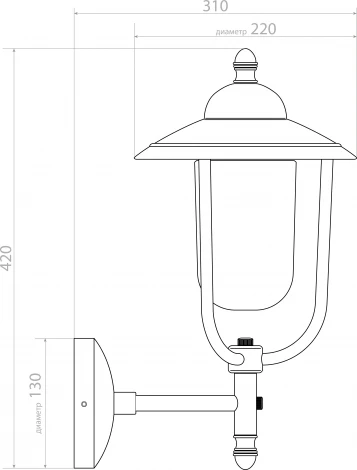 Настенный фонарь уличный Covali WL-31080 (220V, IP54)