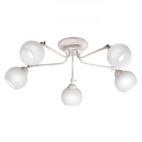 Люстра потолочная Day&Night, 5 плафонов, белый с золотом