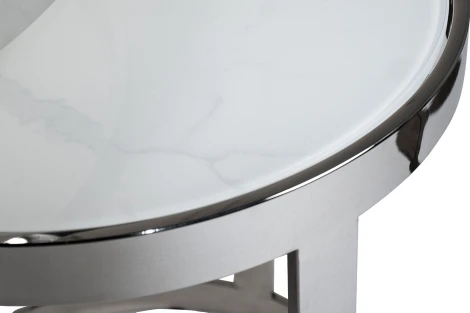 Журнальный стол Garda Decor 47ED-ET081S (Серебро/Прозрачный)