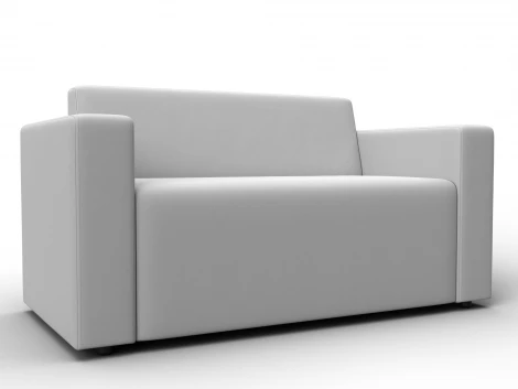 Диван прямой Лига-093 (ДСП,Брус,Фанера/Пластик/Экокожа/Белый) Лига Диванов 132459