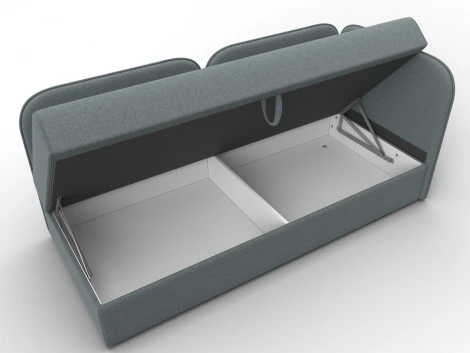 Тахта Лига-094 НПБ (ДСП,ЛДСП,Фанера/Пластик/Рогожка/Серый) Лига Диванов 132527