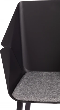 Обеденный стул Tetchair DORO (Пластик,Металл,Ткань /Серый,Черный)