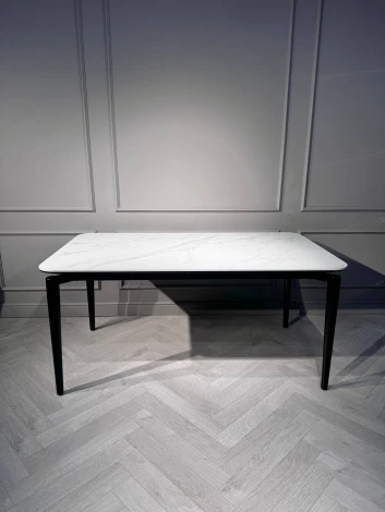 Стол обеденный IST-CASA Блум ART2922-140W, 140х80х75 см, белая керамика/черный