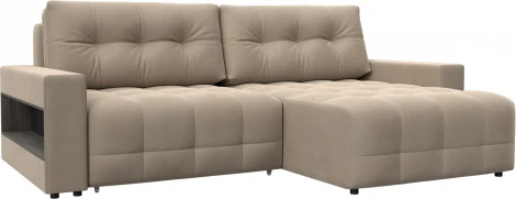 Диван угловой с полками Лига-053 НПБ Лига Диванов (Велюр) арт.128935