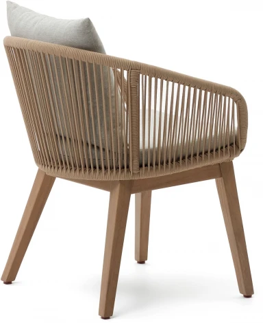 Стул уличный La Forma (ex Julia Grup) Portalo (Бежевый,Серый/ Веревка)