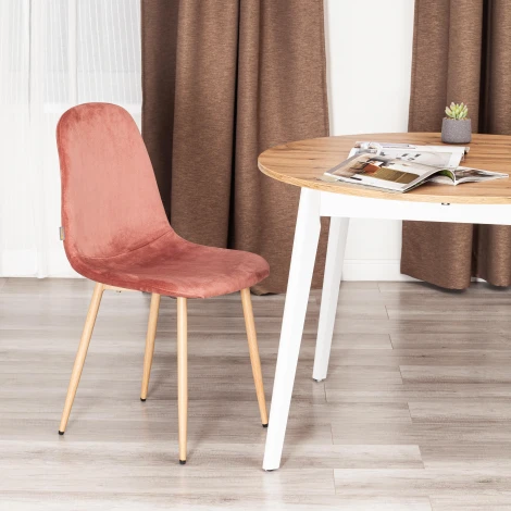 Стул BREEZE (mod. JSC-58) / 2 шт. в упаковке Tetchair (Велюр,Металл /Коралловый) арт.24491