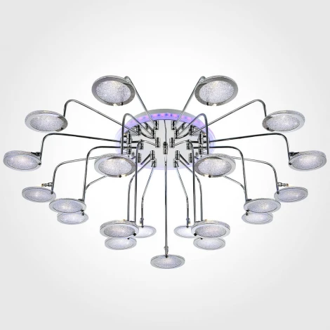 Потолочная люстра Eurosvet Spider 80109/21 хром/синий+фиолетовый