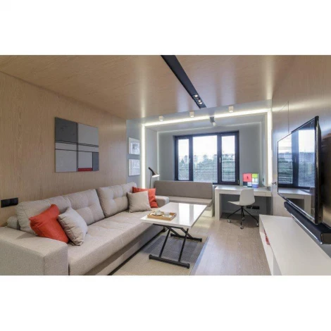 Стол трансформер журнальный обеденный Альмзе Серебристый